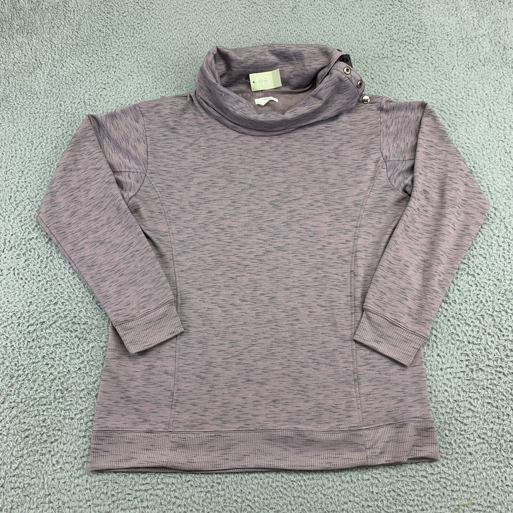 Maurices Sweater Womens Medium Heather Purple Cowl Neck Long Sleeve MSRP $36 NWT